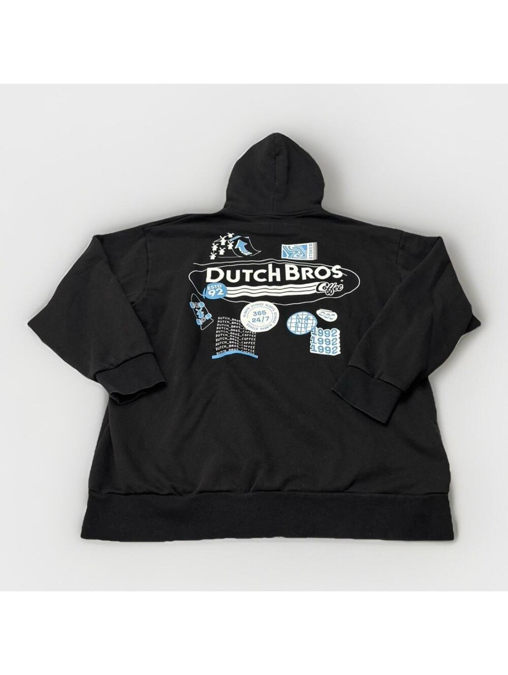 Unisex Dutch Bros Graphic Techwear Limited Edition Hoodie Size XXL
